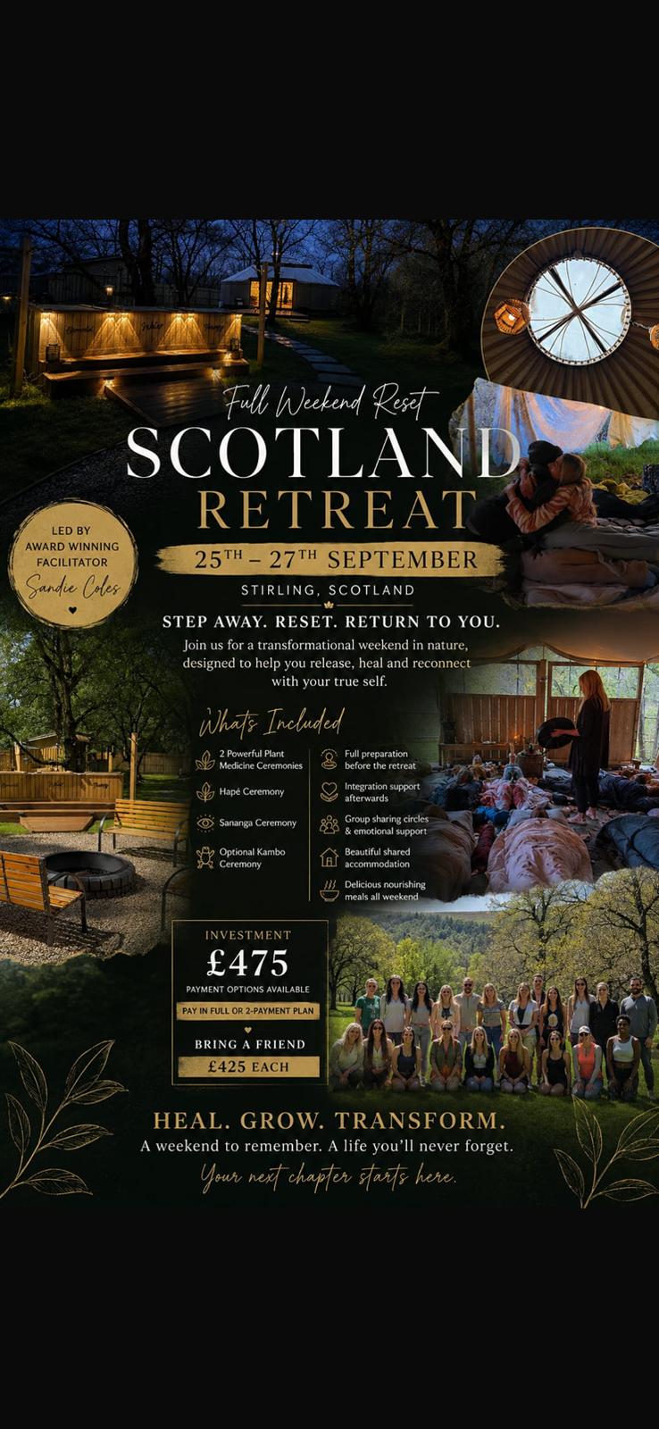 SCOTLAND RETREAT | 25TH–27TH SEPTEMBER